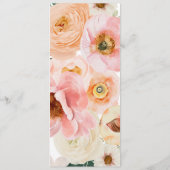 はっきりしたカラフルフローラ |の結婚ディナーメニュー メニュー (裏面)