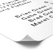 はっきりしたカラフルフローラ |アルファベットの座席のポスター ポスター (角)