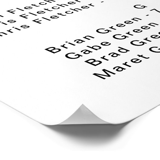 はっきりしたカラフルフローラ |アルファベットの座席のポスター ポスター (角)