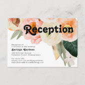 はっきりしたカラフルフローラ |ウェディングレセプションカード エンクロージャーカード (正面)