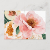 はっきりしたカラフルフローラ |ウェディングレセプションカード エンクロージャーカード (裏面)