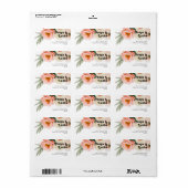 はっきりしたカラフルフローラ |ウェディングRSVP差出人住所 ラベル (フルシート)