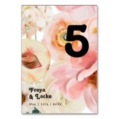 はっきりしたカラフルフローラ |テーブル番号 テーブルナンバー (裏面)