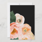 はっきりしたカラフルフローラ |ブラックリハーサルディナー 招待状 (裏面)