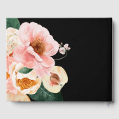 はっきりしたカラフルフローラ |ブラック結婚ズ・ゲストブック ゲストブック (裏面)