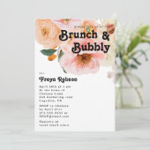 はっきりしたカラフルフローラ |ブランチとバブリー 招待状 (スタンド正面)