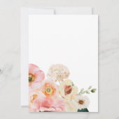 はっきりしたカラフルフローラ |ブランチとバブリー 招待状 (裏面)