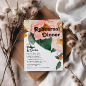 はっきりしたカラフルフローラ |リハーサルディナー 招待状