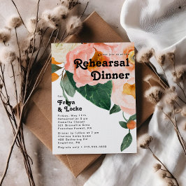 はっきりしたカラフルフローラ |リハーサルディナー 招待状