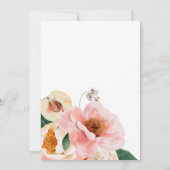 はっきりしたカラフルフローラ |伝統的結婚s 招待状 (裏面)