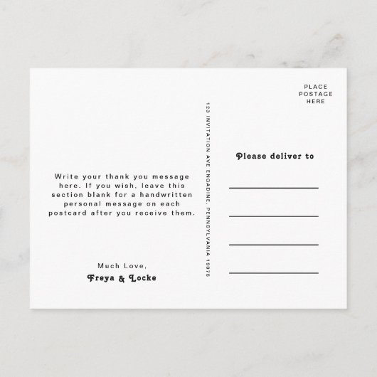 はっきりしたカラフルフローラ |写真ありがとうはがき ポストカード (裏面)