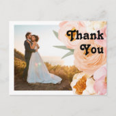 はっきりしたカラフルフローラ |写真ありがとうはがき ポストカード (正面)