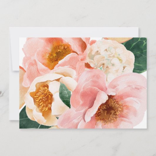 はっきりしたカラフルフローラ |写真水平 セーブザデート (裏面)