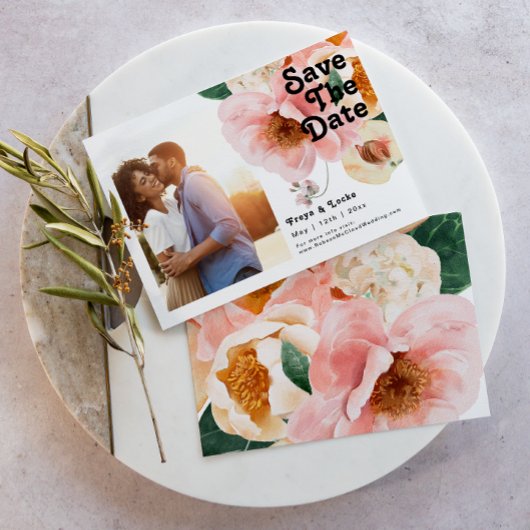 はっきりしたカラフルフローラ |写真水平 セーブザデート