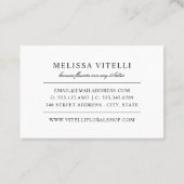 はっきりしたカラフルフローラ 名刺 (裏面)