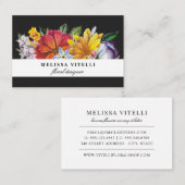 はっきりしたカラフルフローラ 名刺 (正面/裏面)