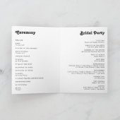 はっきりしたカラフルフローラ |折り曲げ結婚式 プログラム (内部)