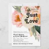 はっきりしたカラフルフローラ |無ファンシー事結婚 招待状 (正面)