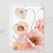 はっきりしたカラフルフローラ |無ファンシー事結婚 招待状 (裏面)