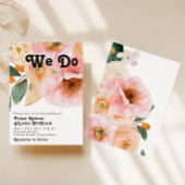 はっきりしたカラフルフローラ |私たちは結婚式招待状 招待状