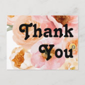 はっきりしたカラフルフローラ |結婚さんありがとう ポストカード (正面)
