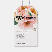 はっきりしたカラフルフローラ |結婚へようこそ ギフトタグ (正面)