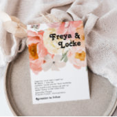 はっきりしたカラフルフローラ |結婚式招待状 招待状