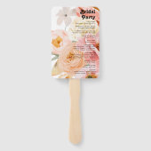 はっきりしたカラフルフローラ |結婚式 プログラム ハンドファン (裏面)