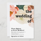 はっきりしたカラフルフローラ |結婚招待状 招待状 (正面)