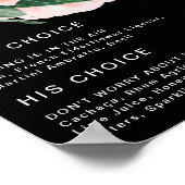 はっきりしたカラフルフローラ |黒いシグネチャードリンクの看板 ポスター (角)