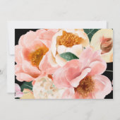 はっきりしたカラフルフローラ |黒い水平 セーブザデート (裏面)