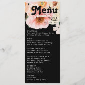 はっきりしたカラフルフローラ |黒結婚のディナーメニュー メニュー (正面)