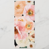 はっきりしたカラフルフローラ |黒結婚のディナーメニュー メニュー (裏面)