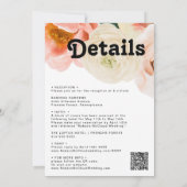 はっきりしたカラフルフローラ | All In One 結婚's Invitati 招待状 (裏面)