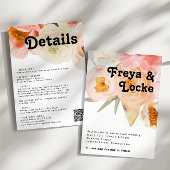 はっきりしたカラフルフローラ | All In One 結婚's Invitati 招待状