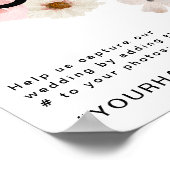 はっきりしたカラフルフローラ | Ohスナップハッシュタグ記号 ポスター (角)