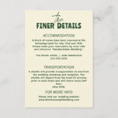 はっきりしたカラフルモダンフローラ結婚詳細 エンクロージャーカード (正面)