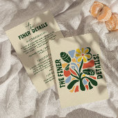 はっきりしたカラフルモダンフローラ結婚詳細 エンクロージャーカード