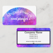 はっきりしたカラフルモダンマゼンタパトゥル色スプラッシュ 名刺 (正面/裏面)