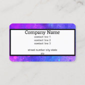 はっきりしたカラフルモダンマゼンタパトゥル色スプラッシュ 名刺 (裏面)