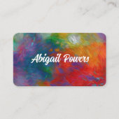 はっきりしたカラフルモダン抽象芸術アート赤と青 名刺 (正面)