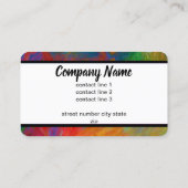 はっきりしたカラフルモダン抽象芸術アート赤と青 名刺 (裏面)