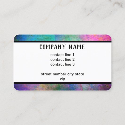 はっきりしたカラフルモダン水色ターコイズ 名刺 (裏面)