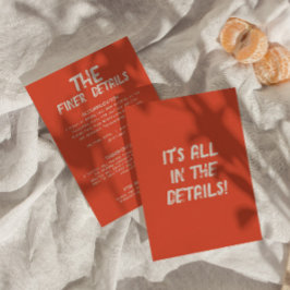 はっきりしたカラフルレトロブモダンライト結婚の詳細 エンクロージャーカード