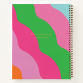 はっきりしたカラフルレトロモダンと金ゴールド名レシピ ノートブック (裏面)