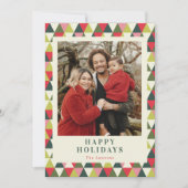 はっきりしたカラフルレトロ三角形の写真 シーズンカード (正面)