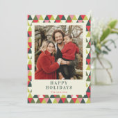 はっきりしたカラフルレトロ三角形の写真 シーズンカード (スタンド正面)