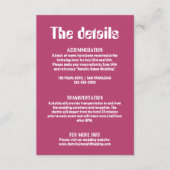 はっきりしたカラフルレトロGroovyモダンの結婚詳細 エンクロージャーカード (正面)