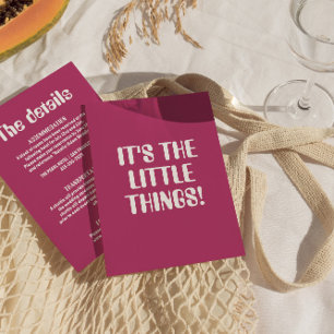 はっきりしたカラフルレトロGroovyモダンの結婚詳細 エンクロージャーカード