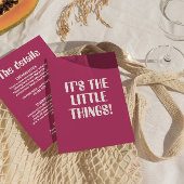 はっきりしたカラフルレトロGroovyモダンの結婚詳細 エンクロージャーカード